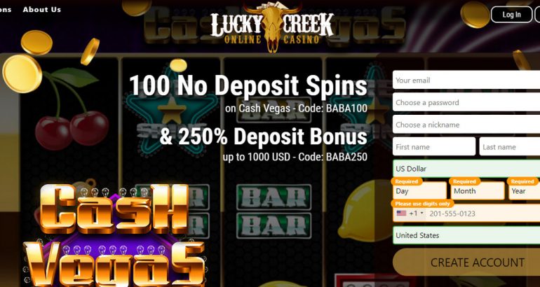 Cree una nueva cuenta y obtenga 100 giros gratis hoy en LuckyCreek Casino